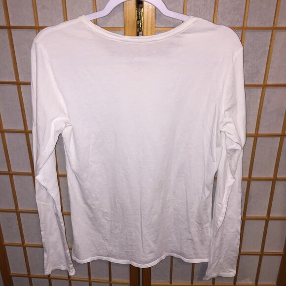 Adam Lippes Pima Cotton Long Sleeve Crewneck T Shirt Women's size 3 - Picture 5 of 7